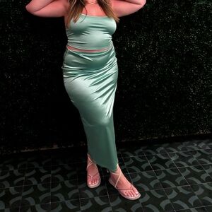 2 piece silk set